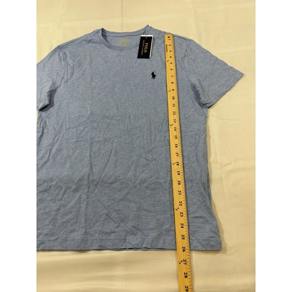 Polo Ralph Lauren Mens Heather Blue Crewneck Pony Logo T-Shirt NWT Medium